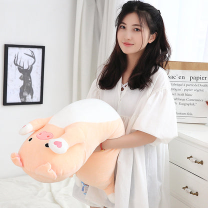 Cuddly Pink Pig Plush Long Pillow - Lia's Room