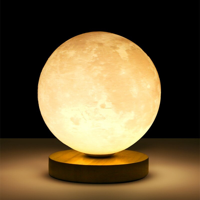 3D Rotating Moon Lamp - Lia's Room Close Up