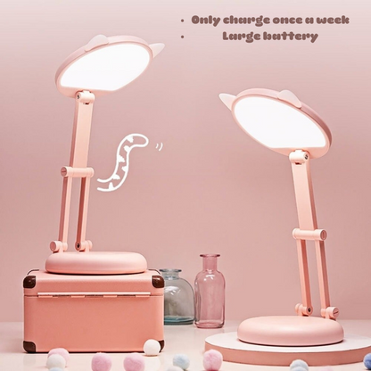 Portable Cat Ear Folding Table Desk Lamp with Natural Light for Office - Lia's Room