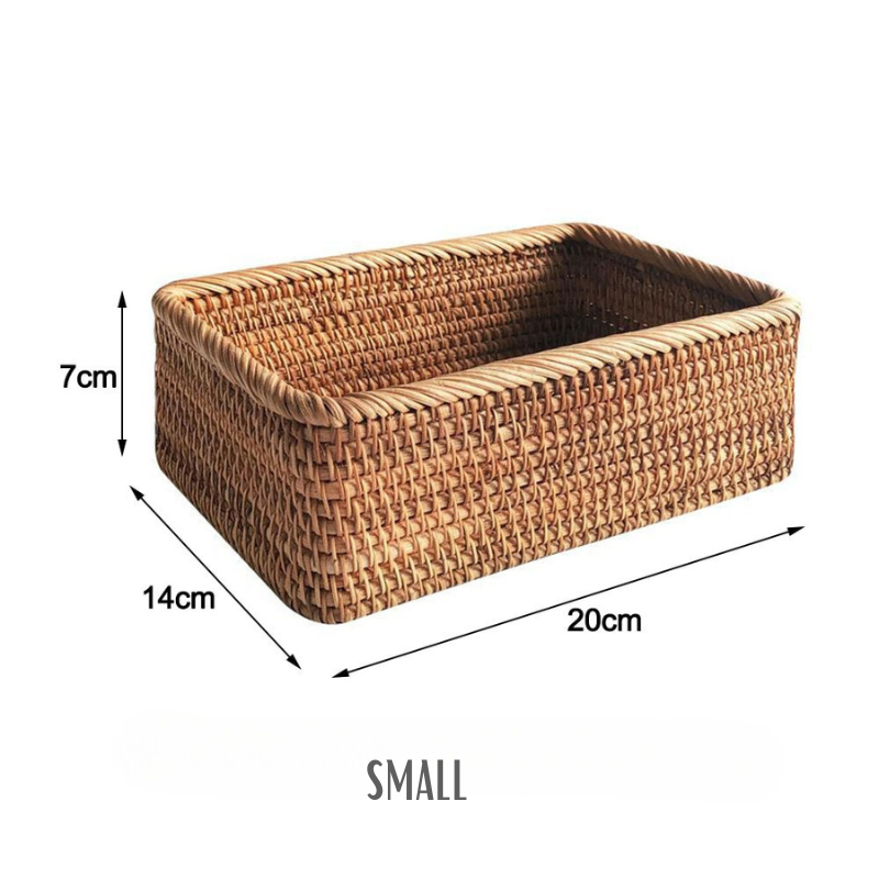 Handwoven Rattan Fruit Tray and Storage Box - Lia's Room