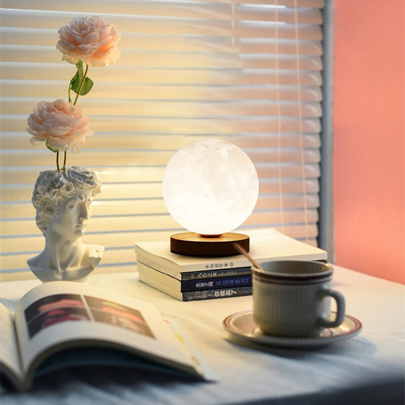 3D Rotating Moon Lamp - Lia's Room