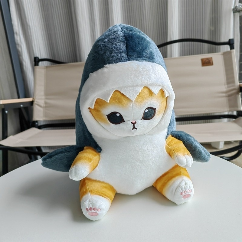 Cute Shark Cat Fried Shrimp Cat Plush Doll Pendant Dolls Beautiful Room Car Bag Decoration Pendant Christmas Gifts Keychain 2022 - Lia's Room