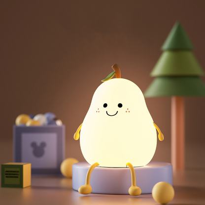 LED 7-color Pear Fruit Night Light USB Rechargeable Touch - Lia's Room