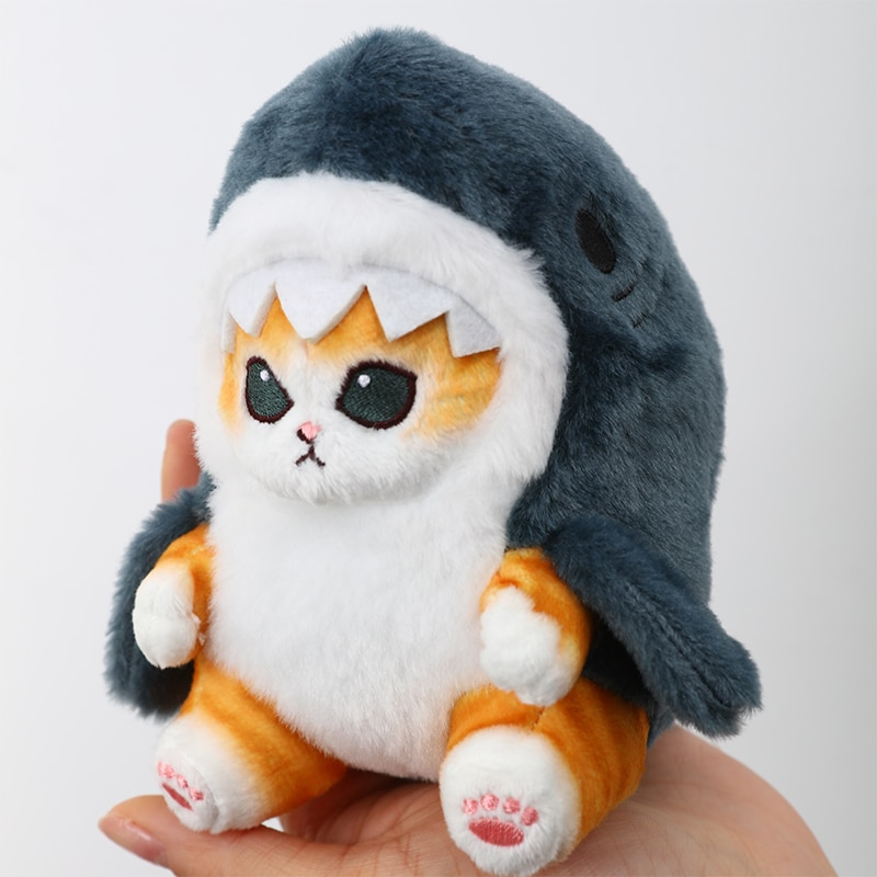 Cute Shark Cat Fried Shrimp Cat Plush Doll Pendant Dolls Beautiful Room Car Bag Decoration Pendant Christmas Gifts Keychain 2022 - Lia's Room