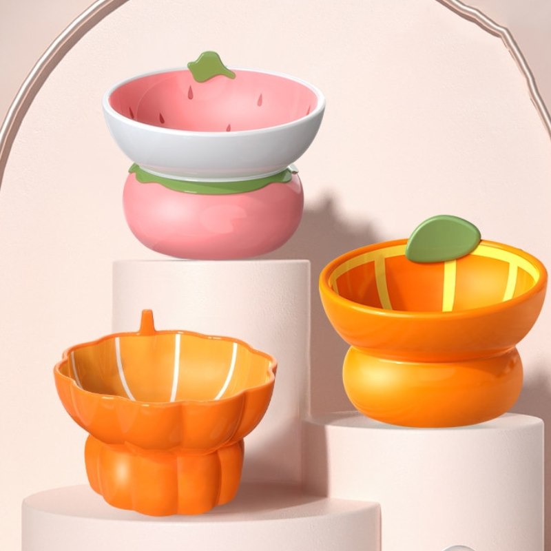 Fruit-Shaped Cat Bowl - Lia's Room