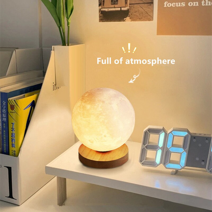 3D Rotating Moon Lamp - Lia's Room