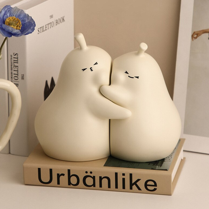 Hugging Pear Bookends - Lia's Room