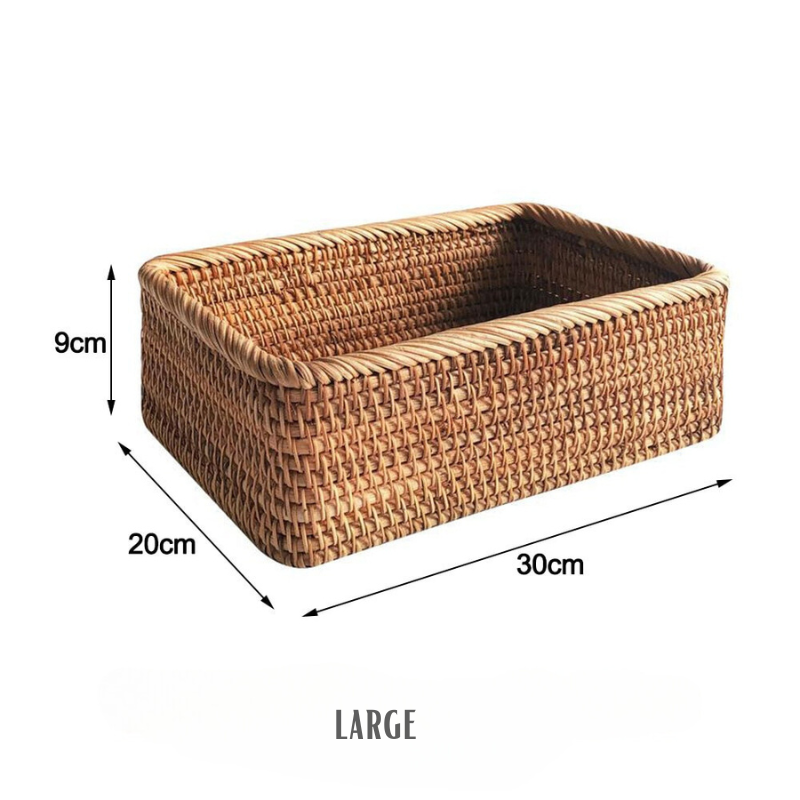 Handwoven Rattan Fruit Tray and Storage Box - Lia's Room