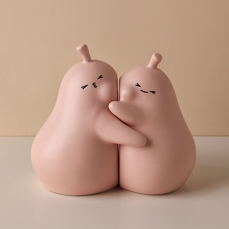 Hugging Pear Bookends - Lia's Room