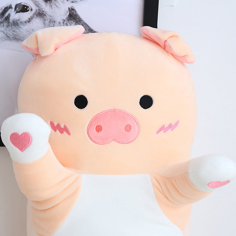 Cuddly Pink Pig Plush Long Pillow - Lia's Room