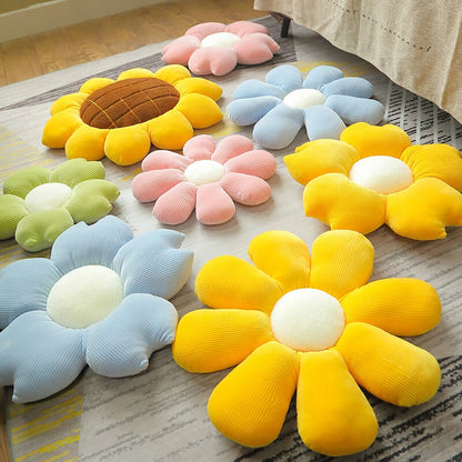 Stuffed Six Petal Flower Cushion Beautiful Flower Shaped Decorative Pillow - Lia's Room