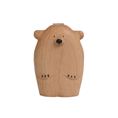 Bear-y Cute: Wood Carving Bear with Flower Vase - Lia's Room