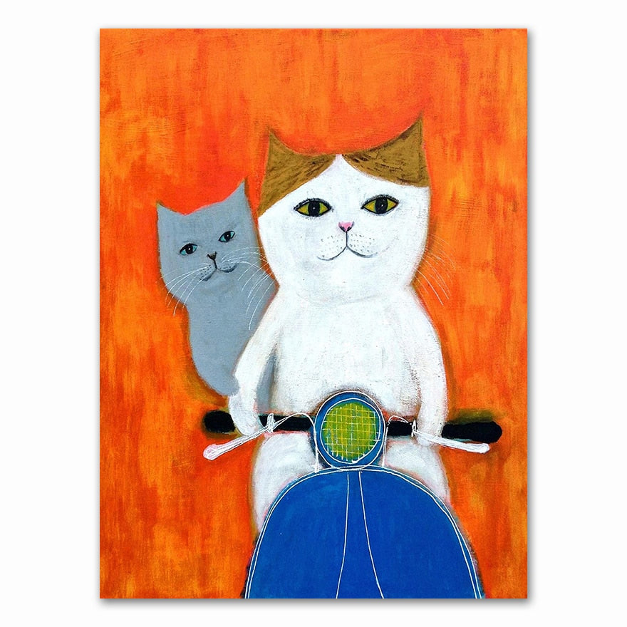 Cats Activities Canvas Poster - Lia's Room