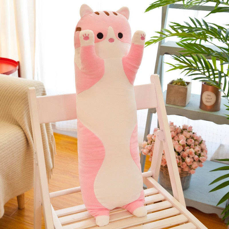 Purr-fect Soft Cat Cushion Long Pillow - Lia's Room