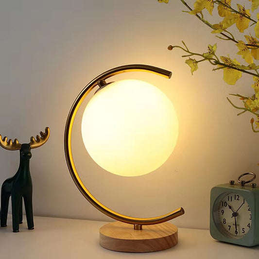 Semicircular Glass Table Lamp - Lia's Room