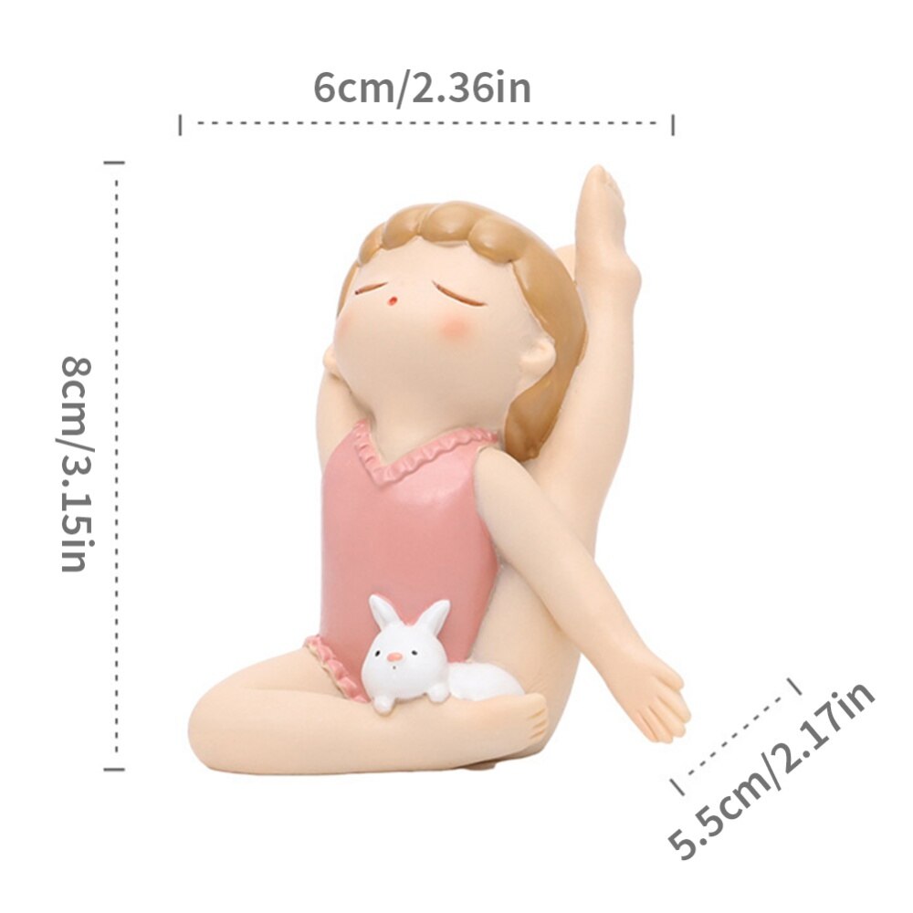 Cute Yoga Gymnastics Bunny Girl Figurines - Lia's Room