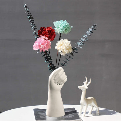 Raised Hand Ceramic Vase: A Touch of Elegance - Lia's Room