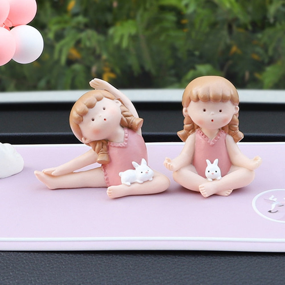 Cute Yoga Gymnastics Bunny Girl Figurines - Lia's Room