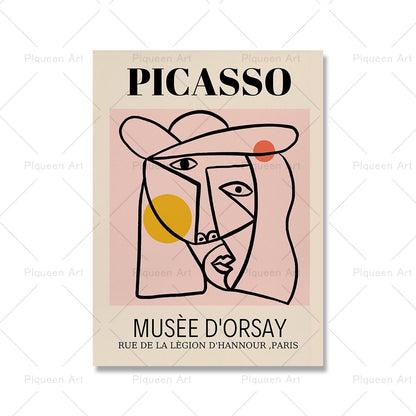 Picasso's Pink Poster Canvas Print - Lia's Room