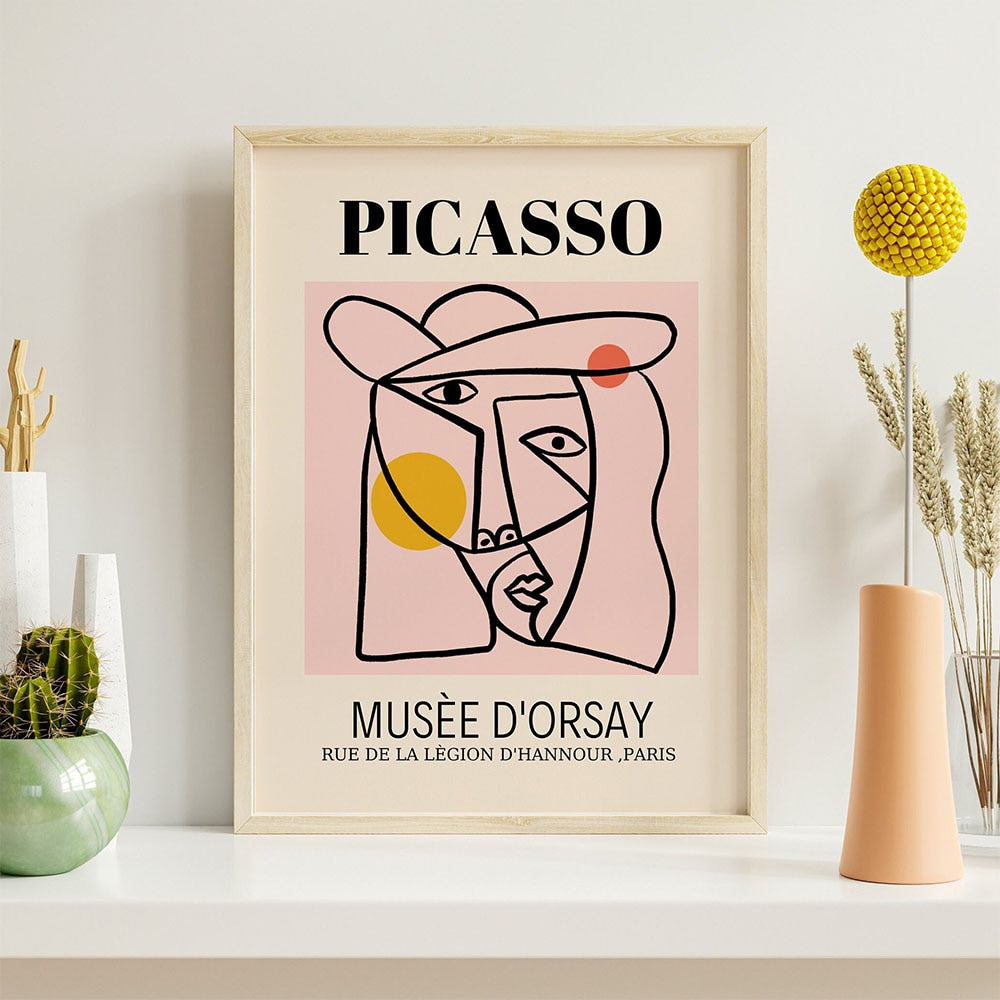 Picasso's Pink Poster Canvas Print - Lia's Room