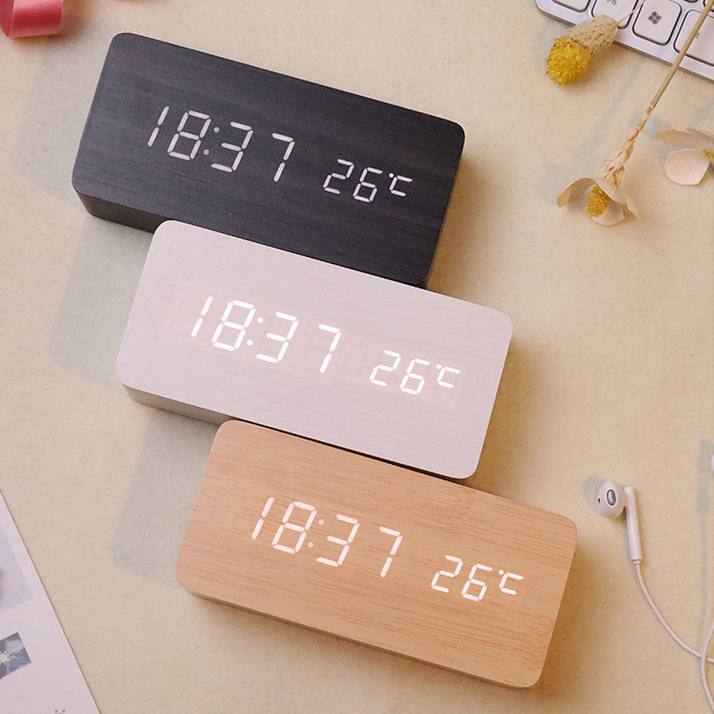 Timeless LED Wooden Alarm Clock - Lia's Room