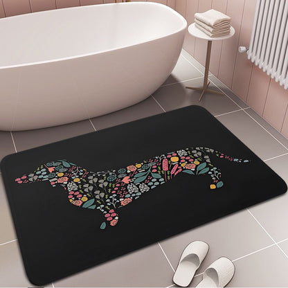 Witty Dachshund Dog Bathroom Rug - Lia's Room