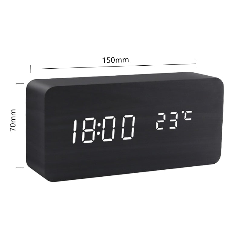 Timeless LED Wooden Alarm Clock - Lia's Room