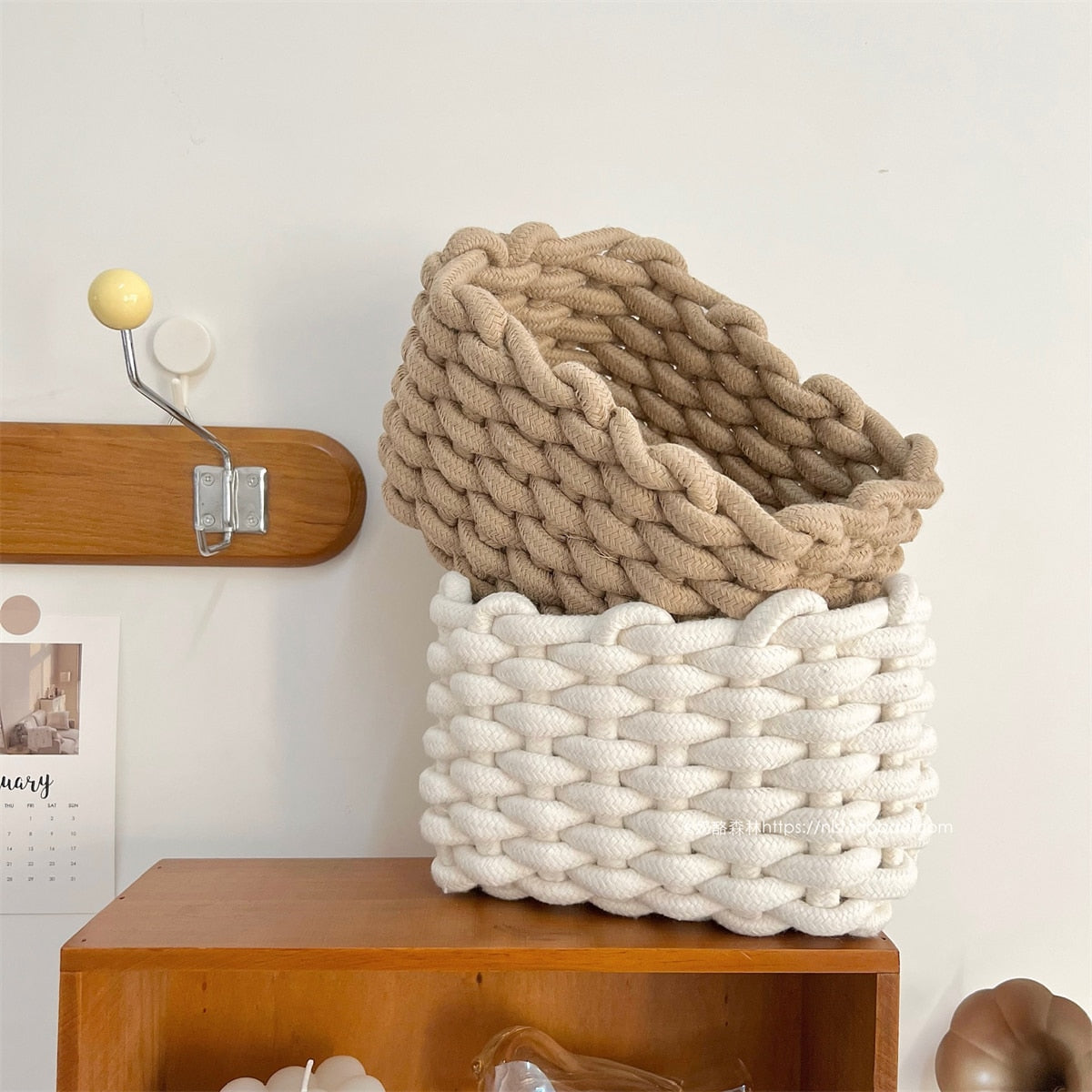 Handmade Cotton Rope Storage Basket - Lia's Room