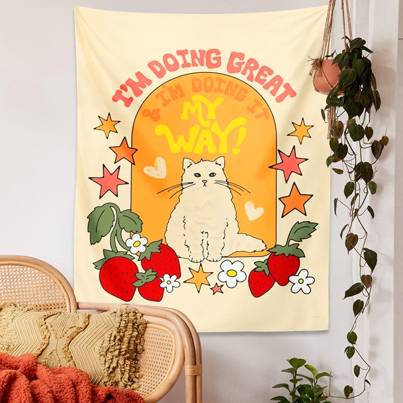 Cute Cat Tapestry - Lia's Room