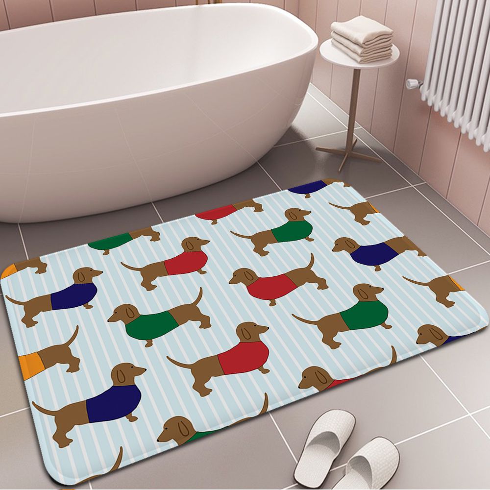 Witty Dachshund Dog Bathroom Rug - Lia's Room