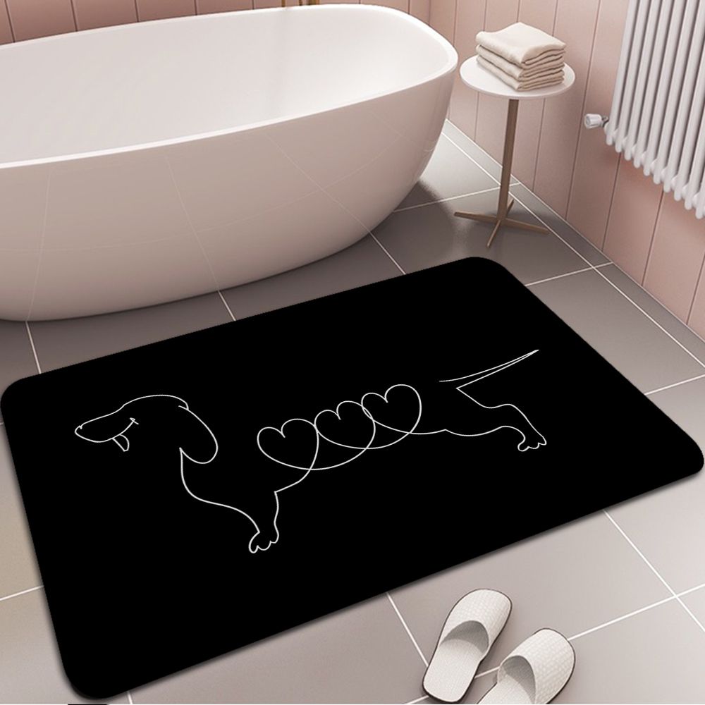 Witty Dachshund Dog Bathroom Rug - Lia's Room