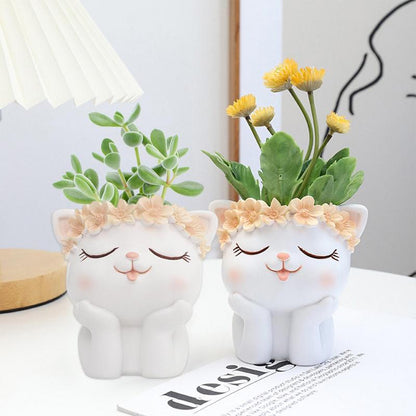 Whimsical Animal Head Planter Pots - Lia's Room