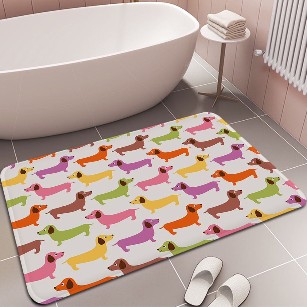 Witty Dachshund Dog Bathroom Rug - Lia's Room