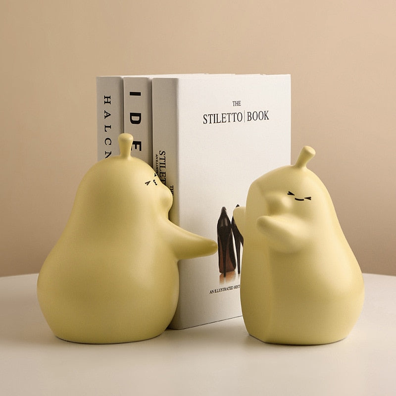 Hugging Pear Bookends - Lia's Room