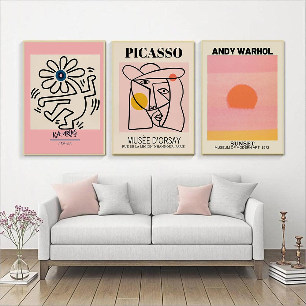 Picasso's Pink Poster Canvas Print - Lia's Room