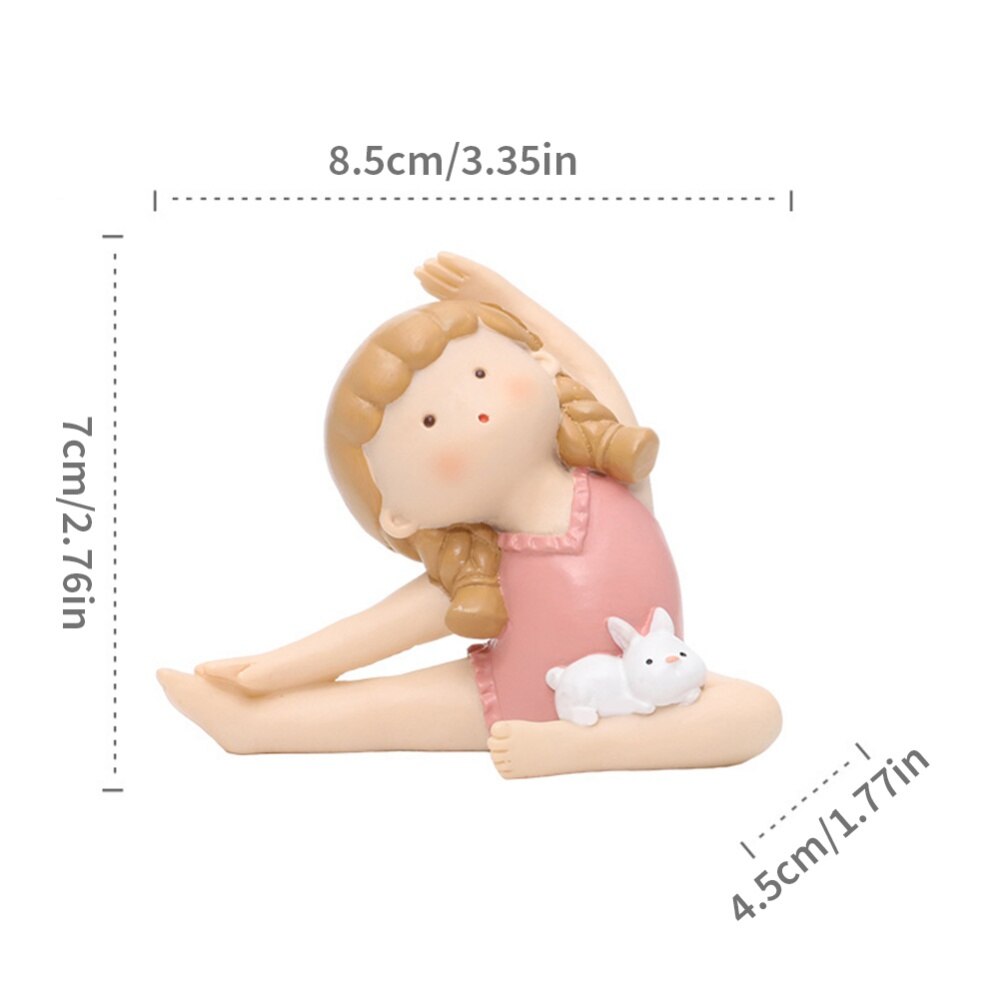 Cute Yoga Gymnastics Bunny Girl Figurines - Lia's Room