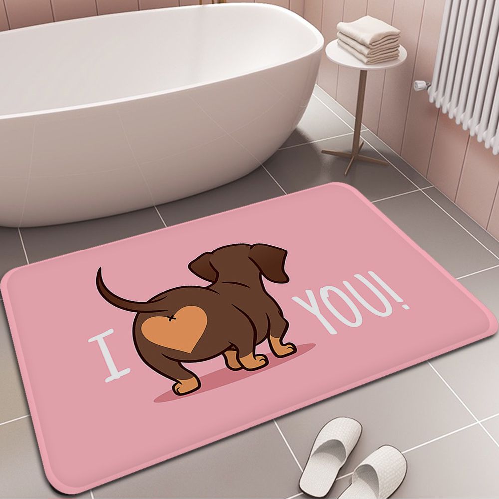 Witty Dachshund Dog Bathroom Rug - Lia's Room