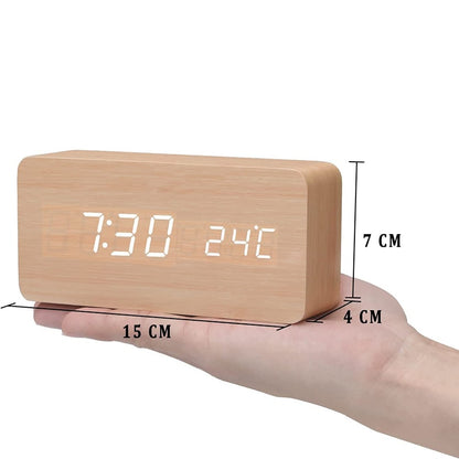 Timeless LED Wooden Alarm Clock - Lia's Room