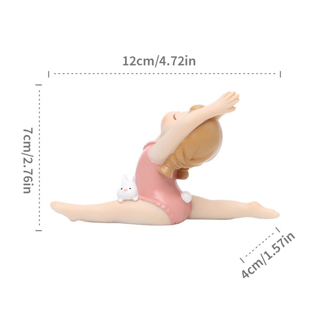 Cute Yoga Gymnastics Bunny Girl Figurines - Lia's Room