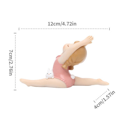 Cute Yoga Gymnastics Bunny Girl Figurines - Lia's Room