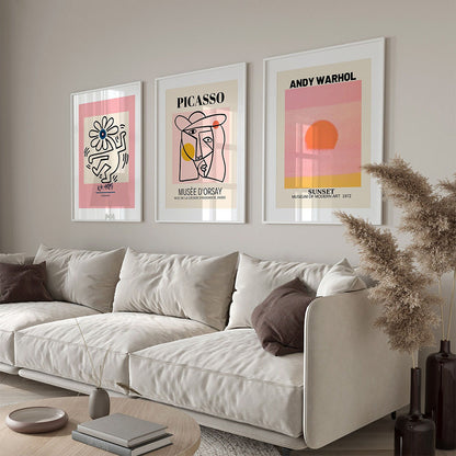 Picasso's Pink Poster Canvas Print - Lia's Room