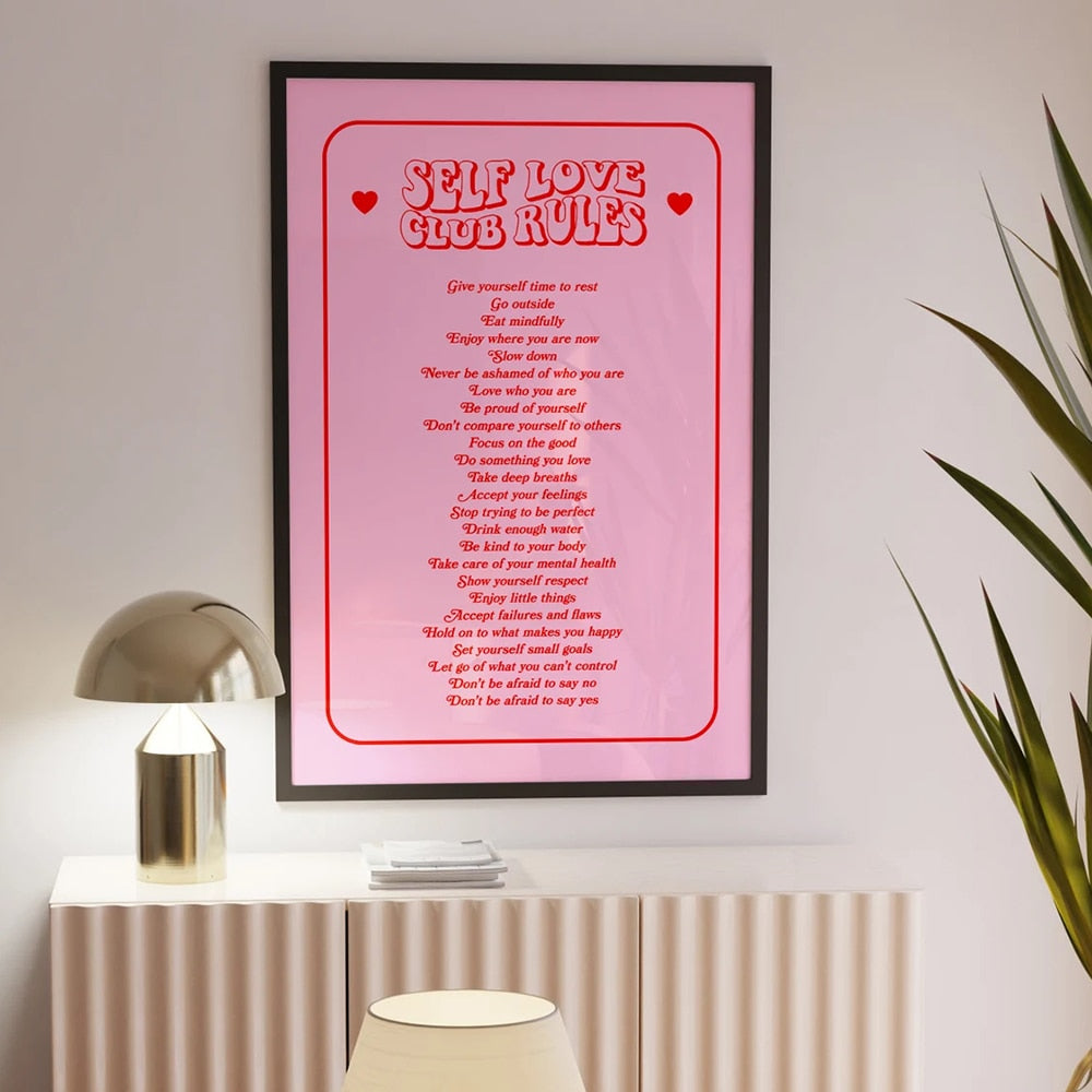 Self Love Quote Poster - Lia's Room