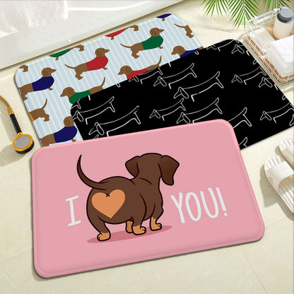 Witty Dachshund Dog Bathroom Rug - Lia's Room