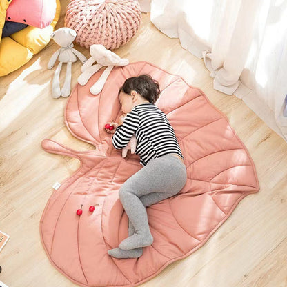 Sleep in Nature's Embrace: Leaf-Shaped Soft Bed Mat - Lia's Room