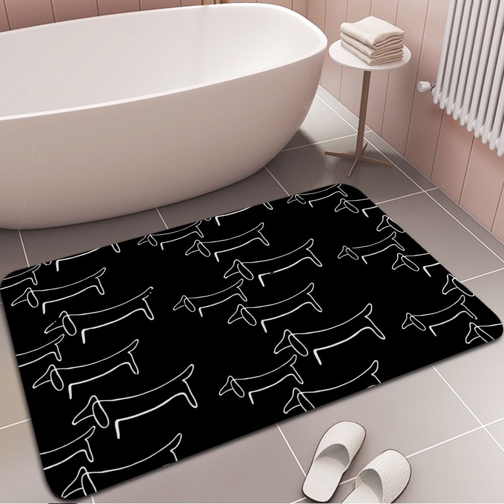 Witty Dachshund Dog Bathroom Rug - Lia's Room