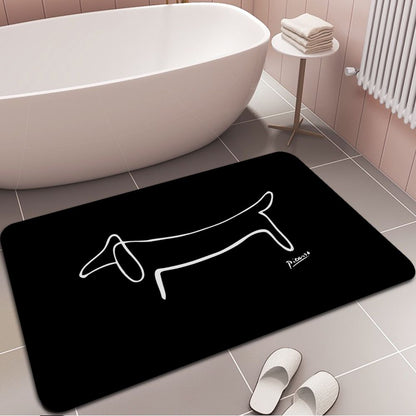 Witty Dachshund Dog Bathroom Rug - Lia's Room