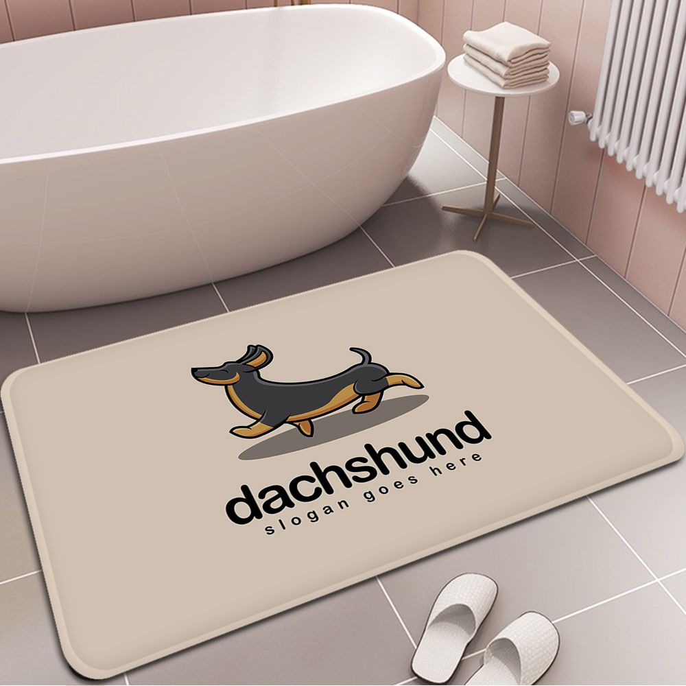 Witty Dachshund Dog Bathroom Rug - Lia's Room