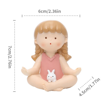 Cute Yoga Gymnastics Bunny Girl Figurines - Lia's Room