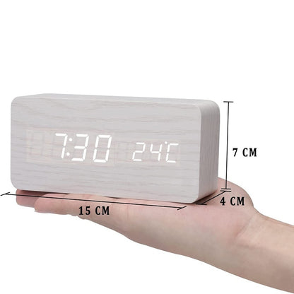 Timeless LED Wooden Alarm Clock - Lia's Room