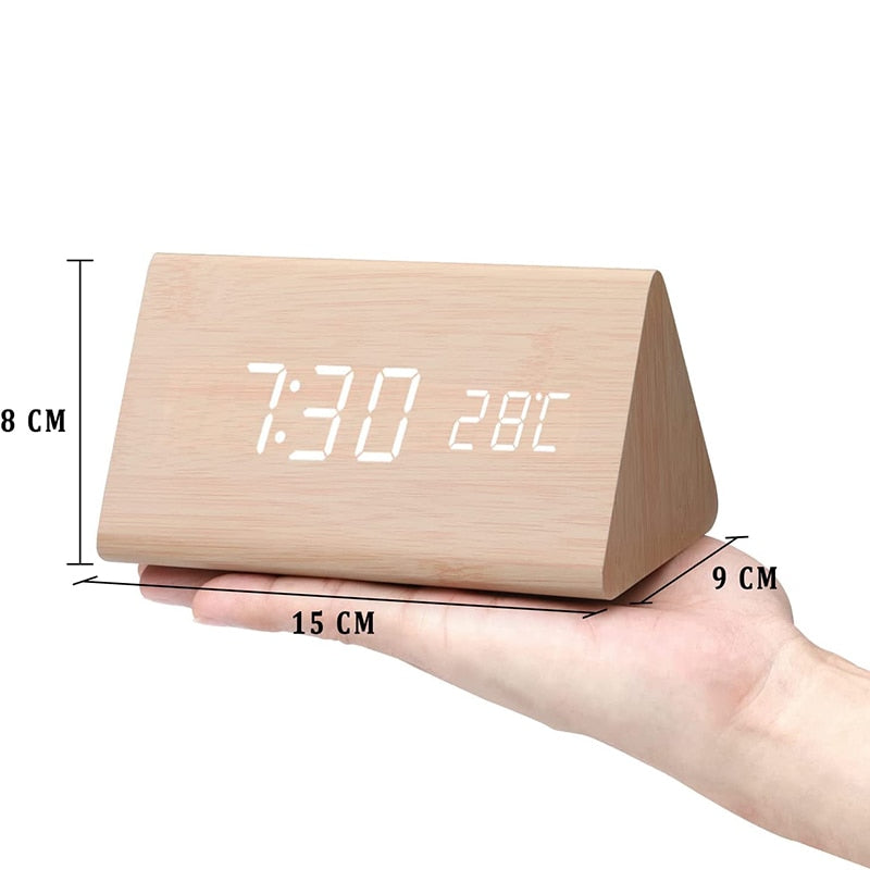 Timeless LED Wooden Alarm Clock - Lia's Room